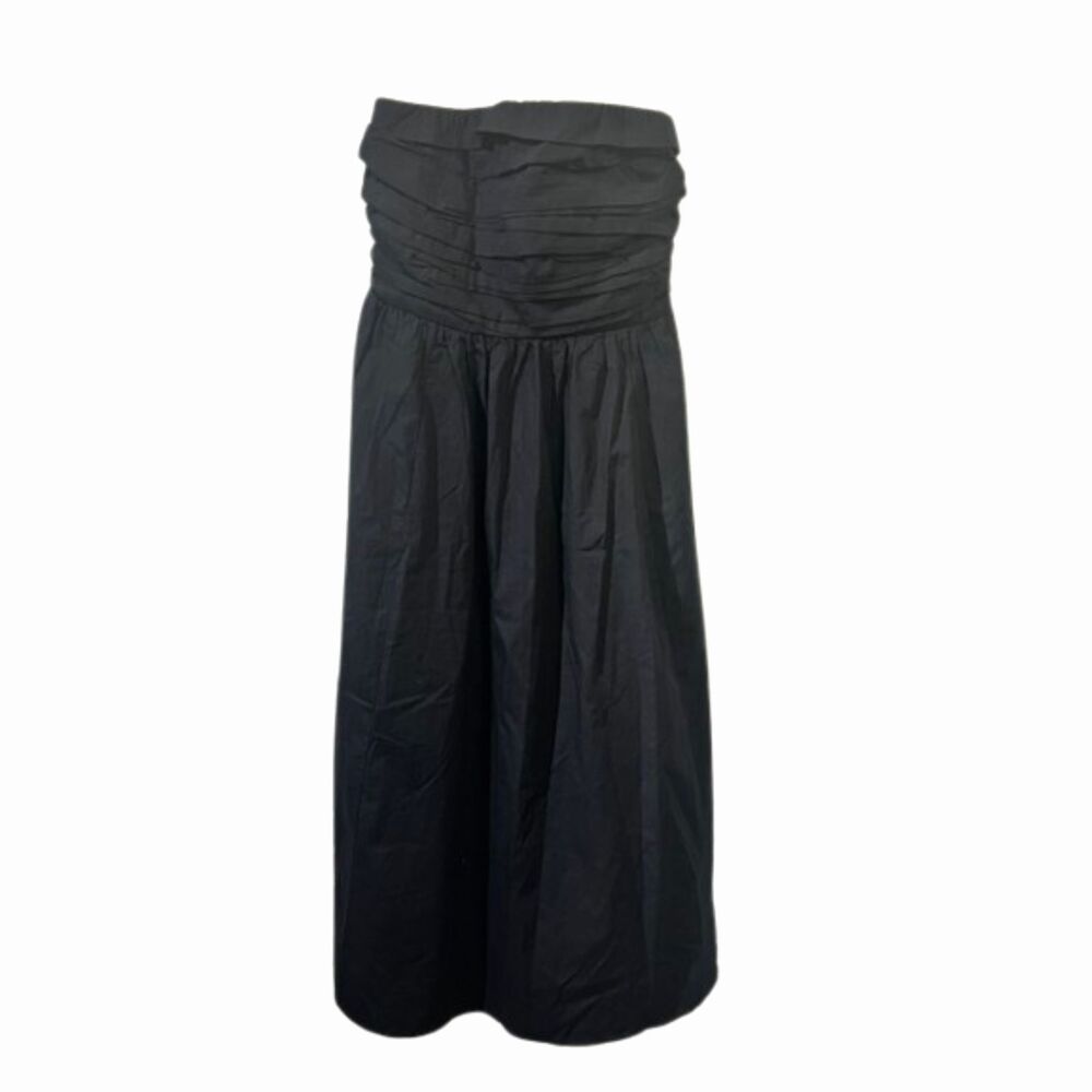 Abercrombie Black Strapless Ruched Bodice Maxi Dress Small NWT